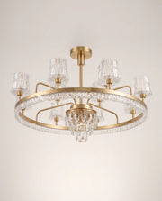 Aurora Crystal Ring Chandelier — Gold