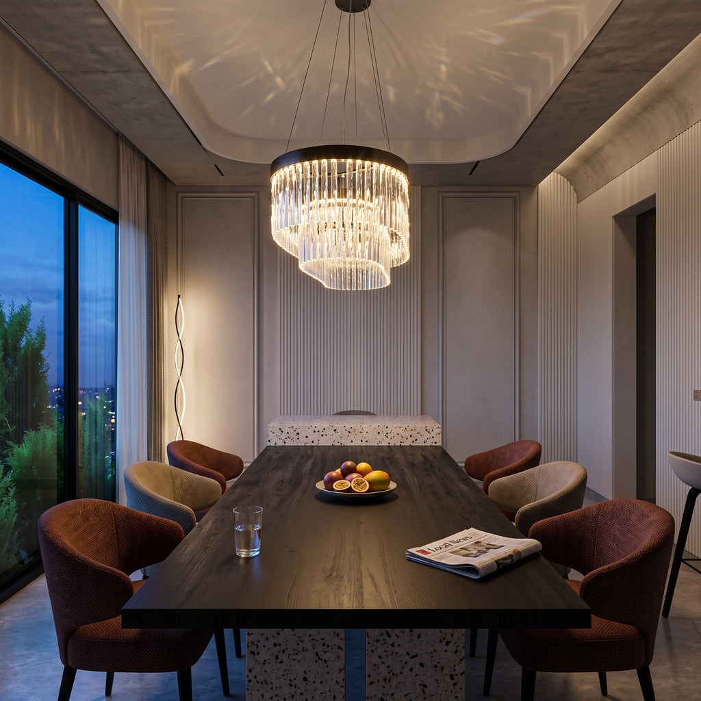 Cascade crystal fringe in situ