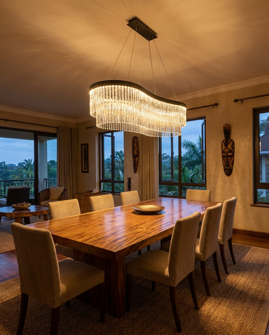 cascade crystal fringe - in-situ lifestyle photo
