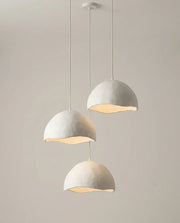 Dune Plaster Dome Pendant — Wabi-Sabi White