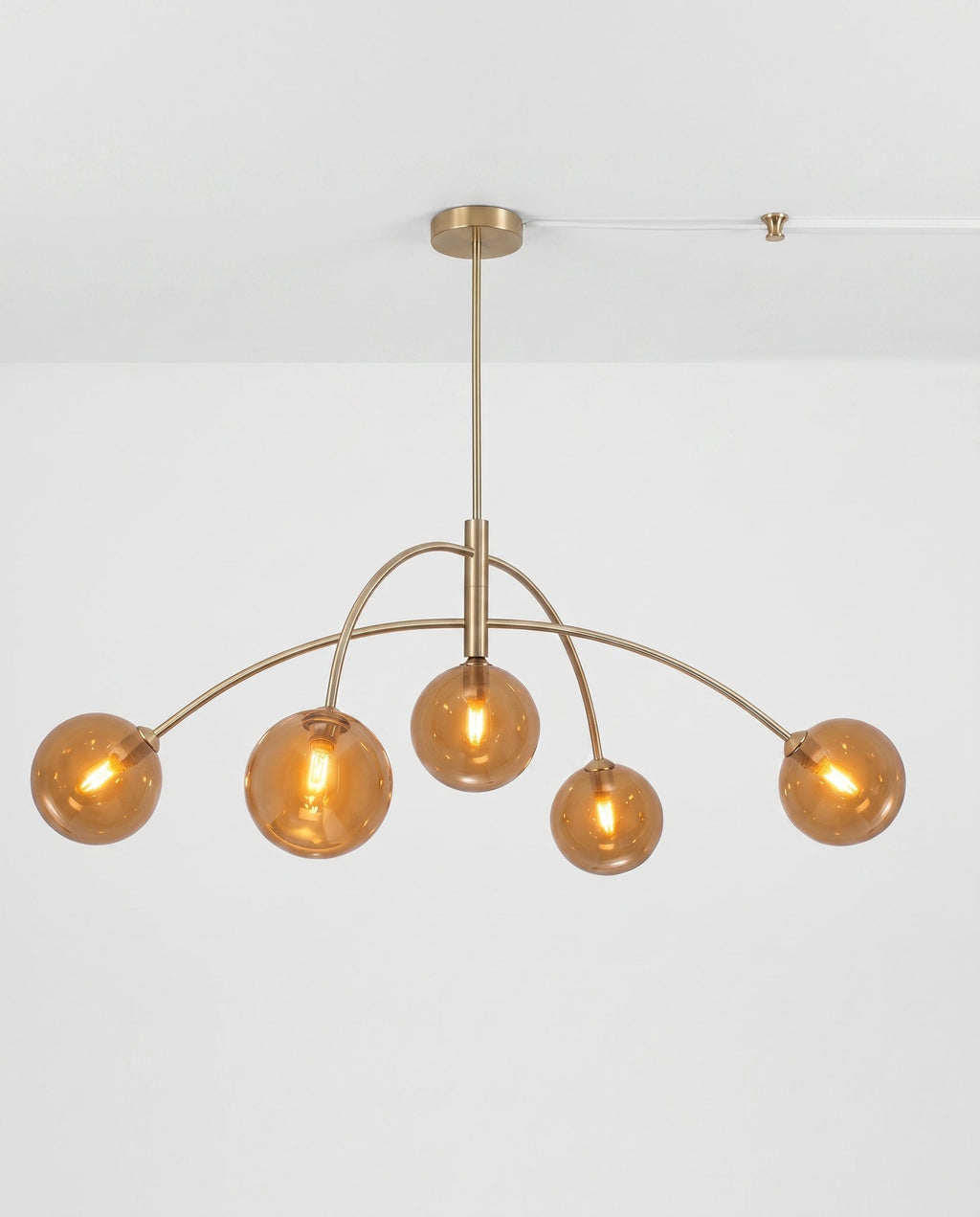 Ember sputnik chandelier angle view