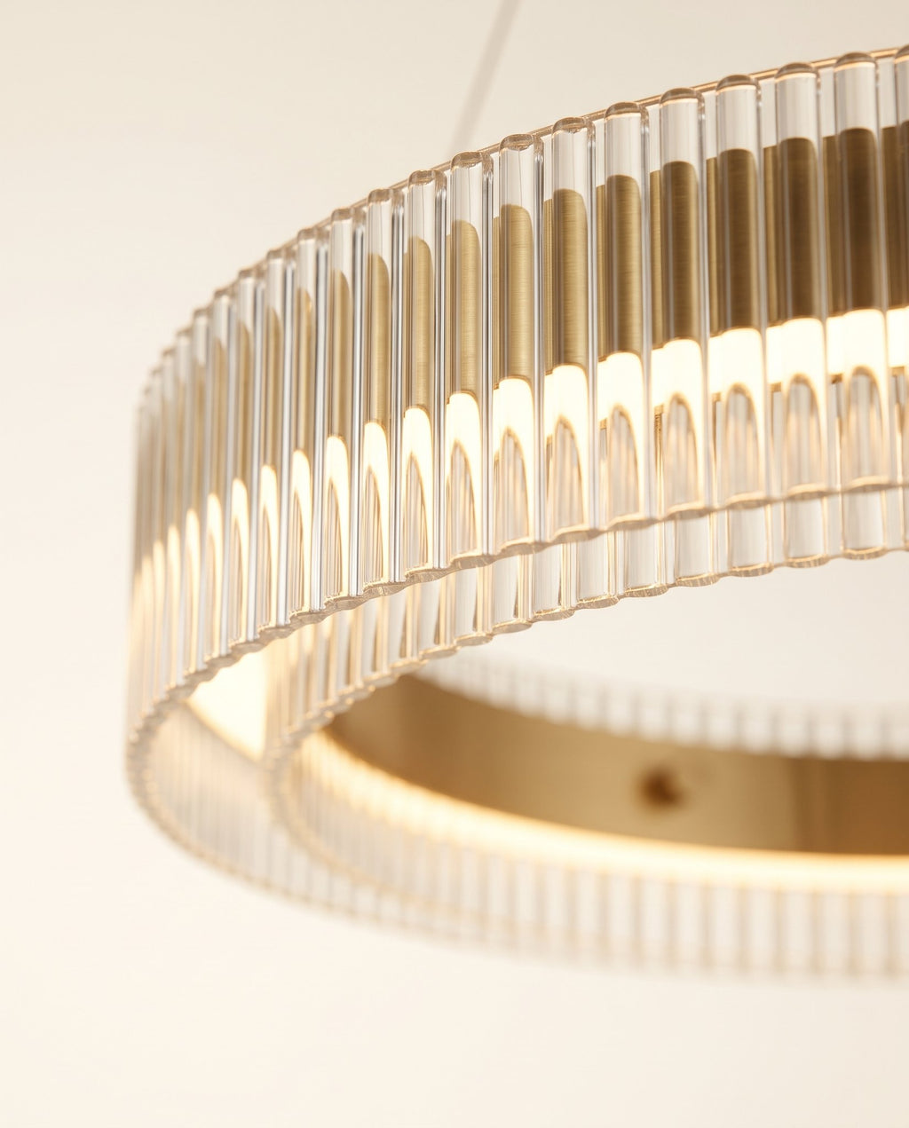 Halo fluted chandelier detail