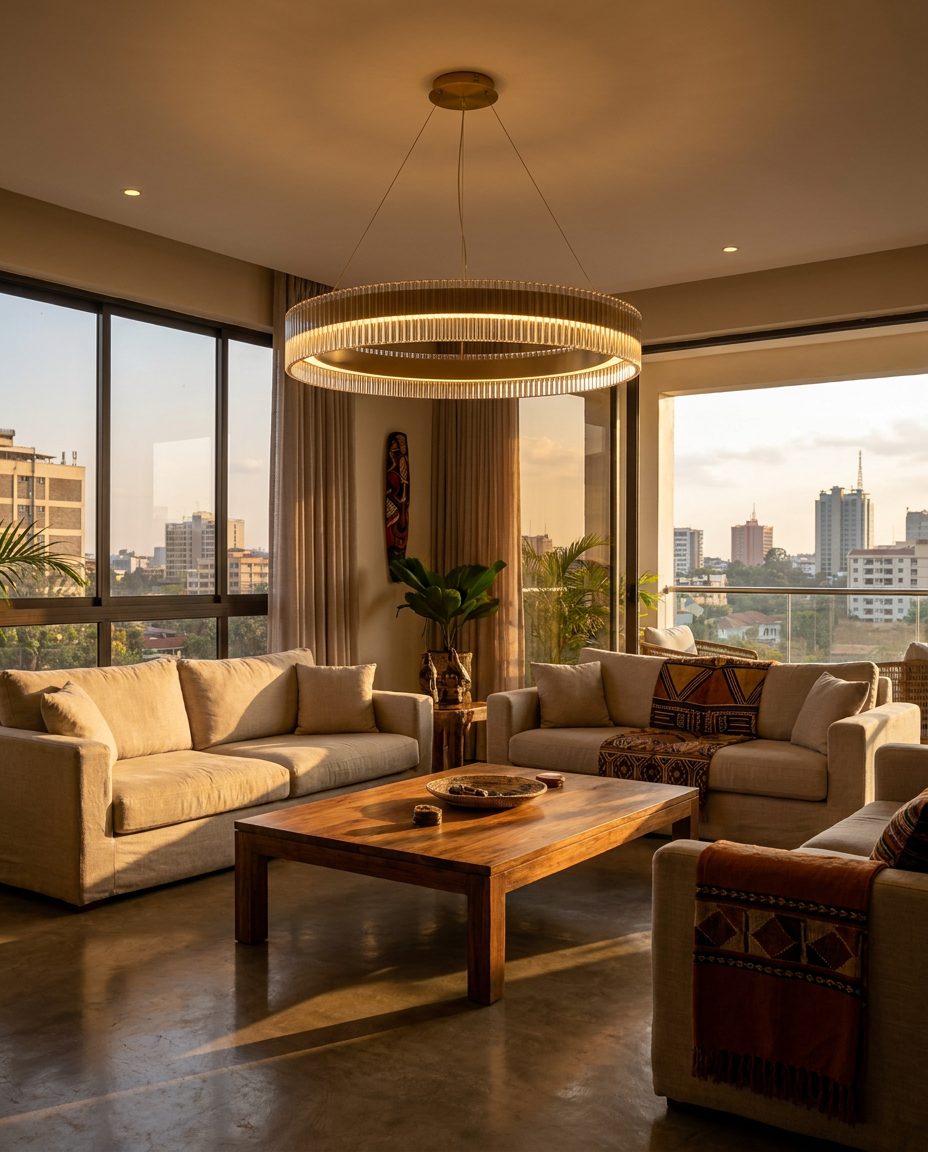 halo fluted chandelier - in-situ lifestyle photo