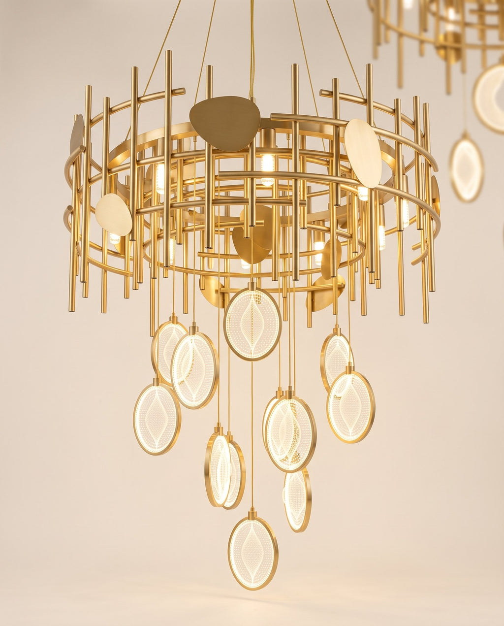 Imperial Cascade chandelier angle view