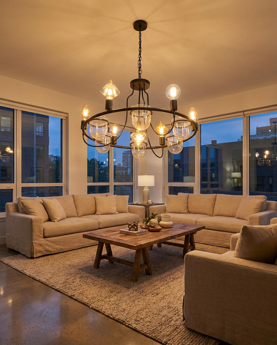 noir ring chandelier - in-situ lifestyle photo