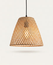 Reef Bamboo Cone Pendant — Natural