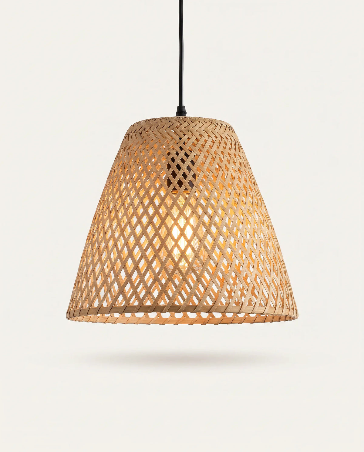 Reef Bamboo Cone Pendant — Natural