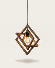 Timber Saucer Pendant — Natural Wood