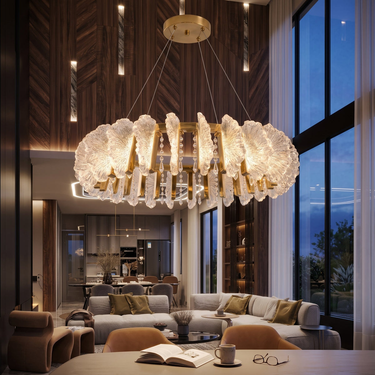 Versailles Leaf chandelier in situ